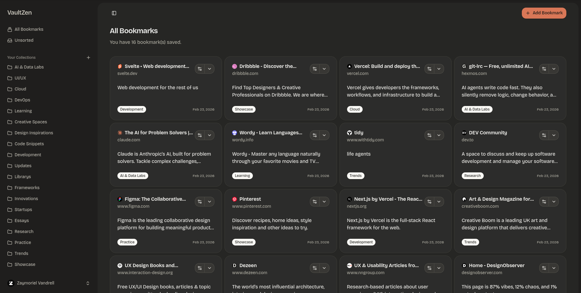 Dashboard Screenshot